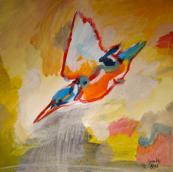 Kingfisher - Original painting by Ivanka Elde