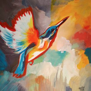 Kingfisher 1, original painting by Ivanka Elde